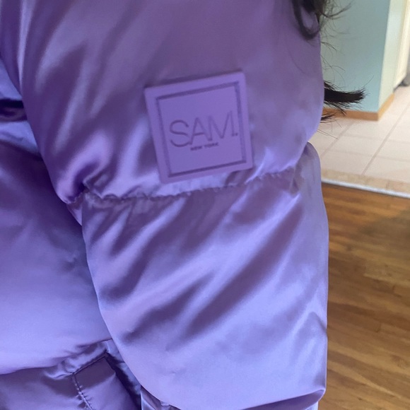 SAM.New York Girls Satin Winter Coat - Picture 3 of 4